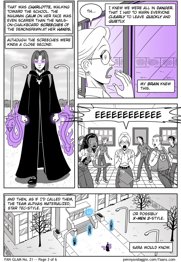 [Comic: Fan Glam No. 21, 3 of 6]